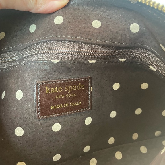 "Chestnut Grace" Kate Spade Italian Suede Shoulder Bag -- Holiday Gift Ready - Picture 10 of 15